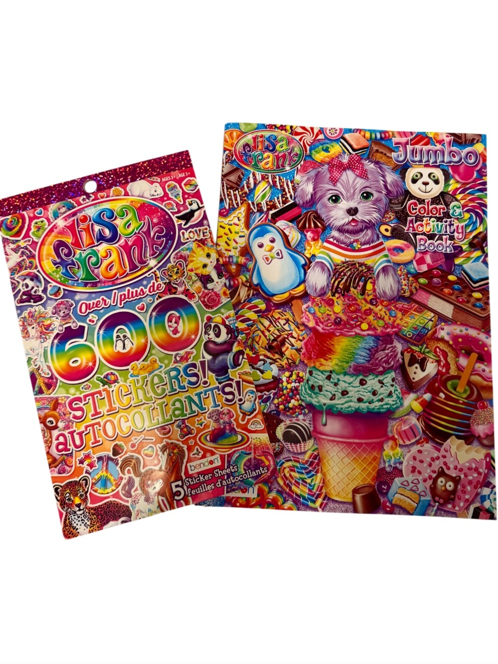Lisa Frank Jumbo Color & Activity Book with 600+ Stickers - Multicolor